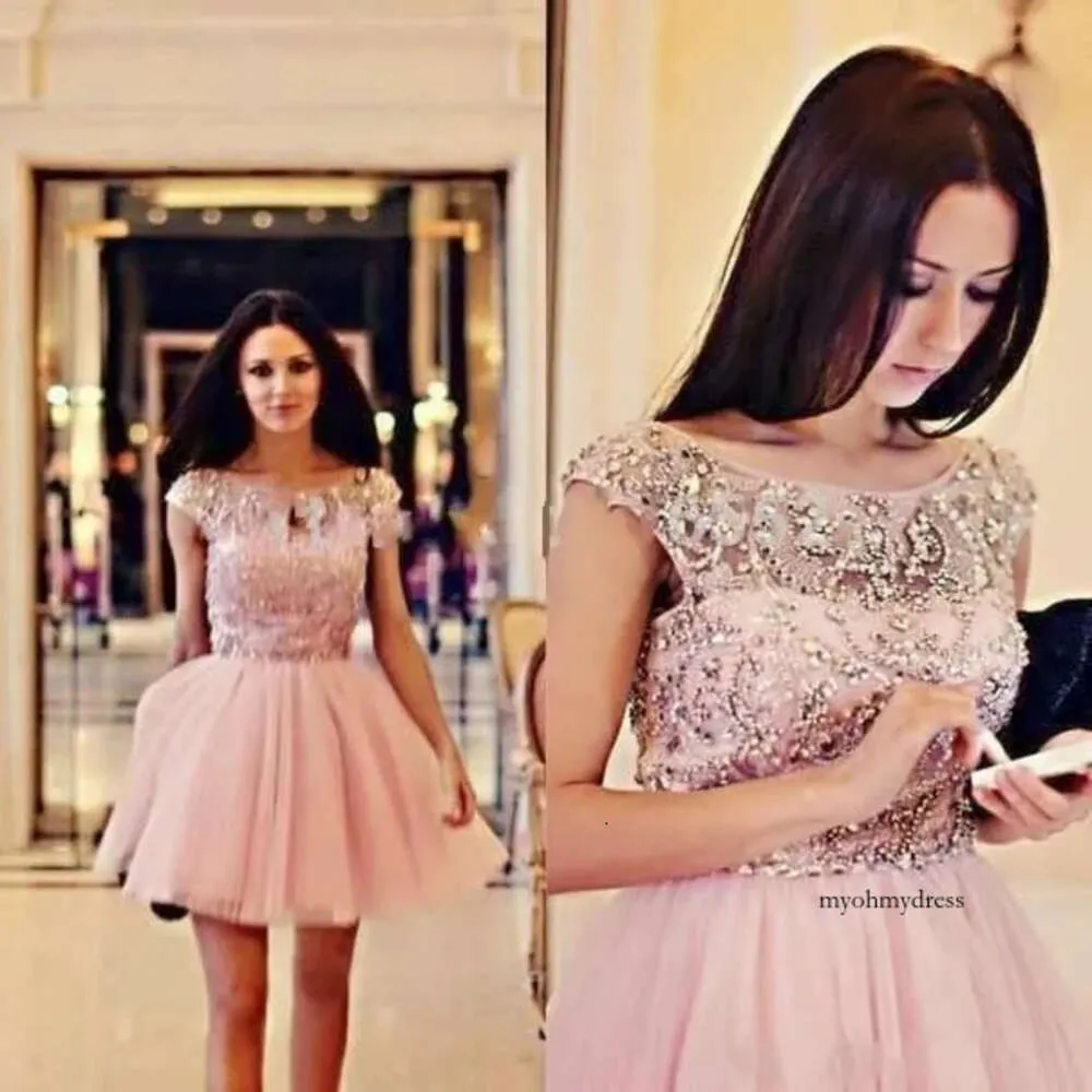 homecoming dresses lace up back Primavera Couture 4007 V-Neck Short Homecoming Dress main image 1