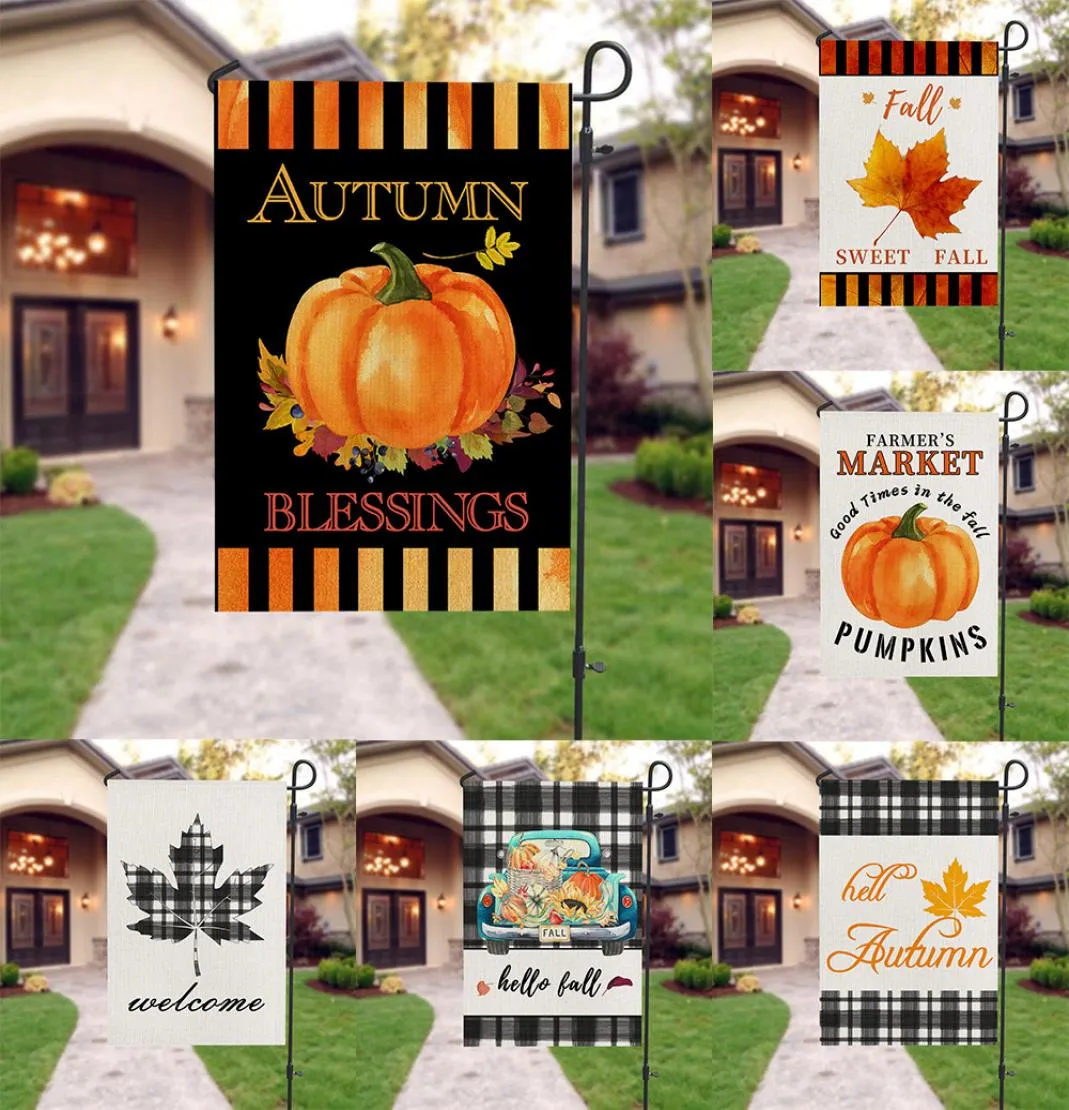 Halloween Garden Flag Outumn Pumpkin Impreso Decoración del Jardín del Alphabeto Pequeño Banner Festive Party Supplies6553889