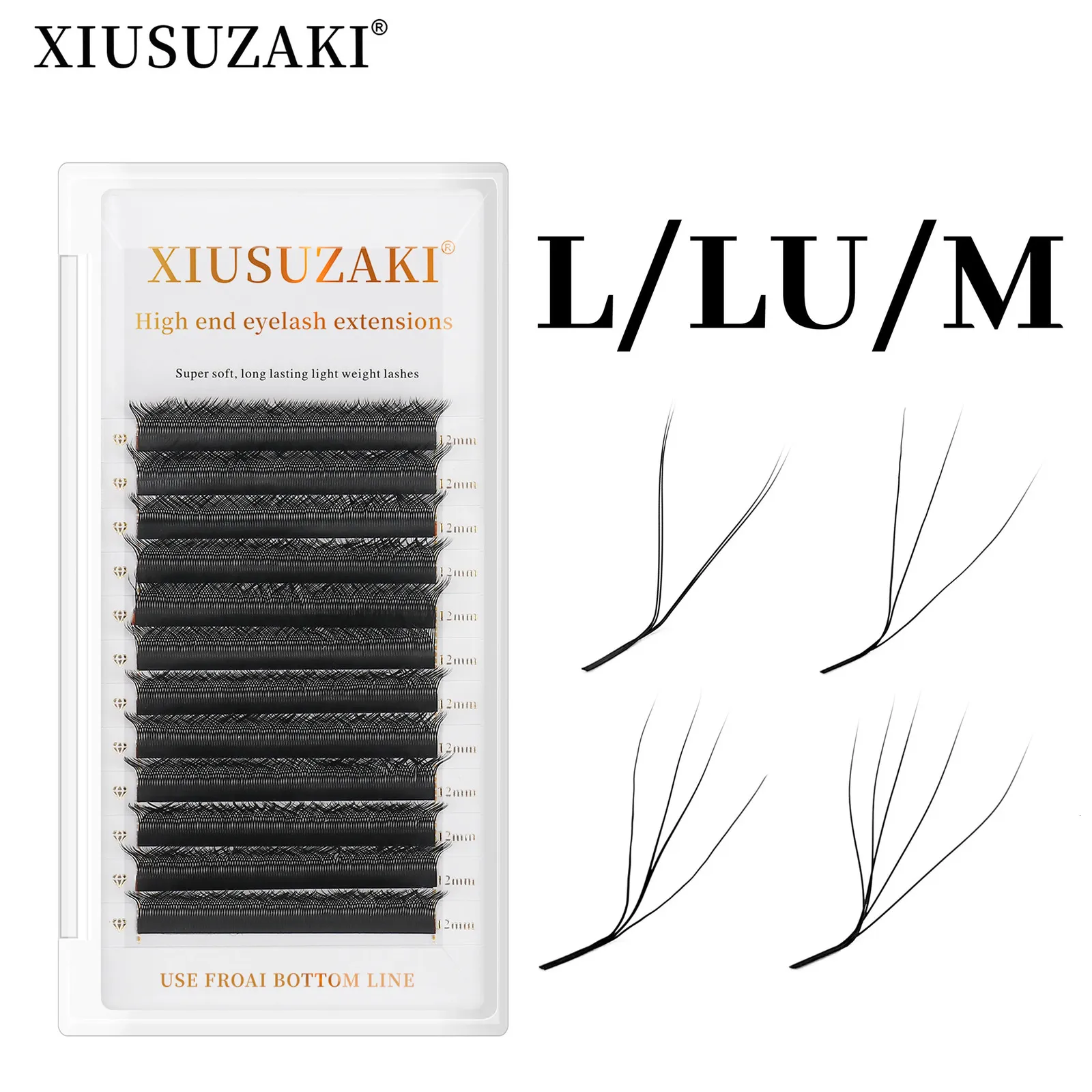 Xiusuzaki llum curl yy 3d 4d 5d w form Eyelash Hand Woven Soft Light Natural Lashes Premade Volume Fan Eyelashs 240423