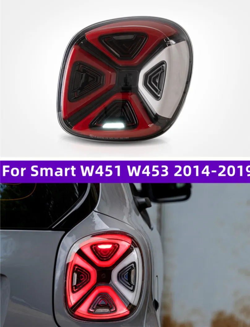 Samochodne tylne światło dla inteligentnego W453 W451 2014-20 19 DRL TAILLight Turn Signal Akcesoria odwrotne LED