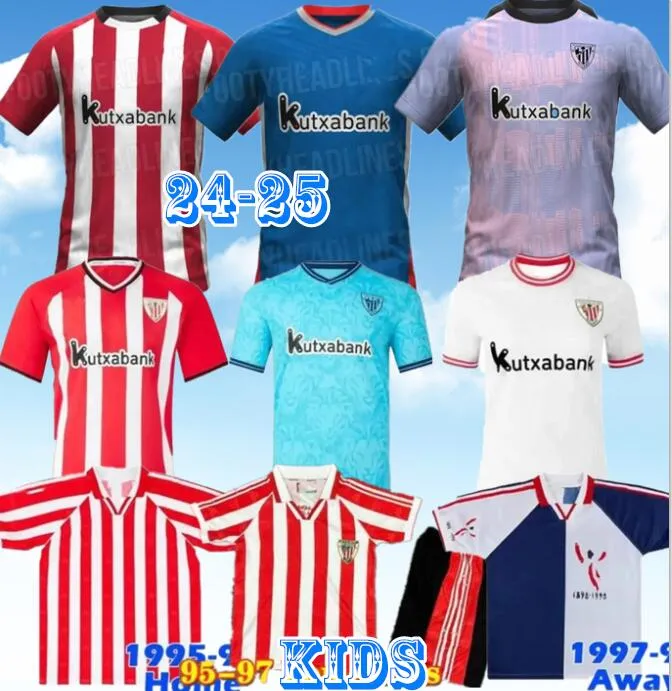 24-25 Bilbao Club Soccer Jerseys Williams 95-97-98 Athletic Aduriz Guruzeta Muniain Paredes Berengueer Ander Herrera Unai Simon O. Schet Football Men and Kids