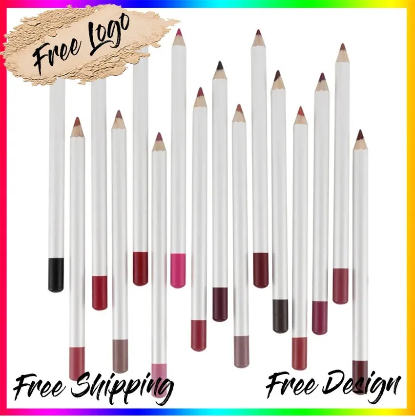 Private Label 25Colors 3in1 Lip Liner wasserdichtes Matt Velvet Lange anhaltende Lippenstift Bleistift Kosmetische Maquillaje Bulk Make -up 240506