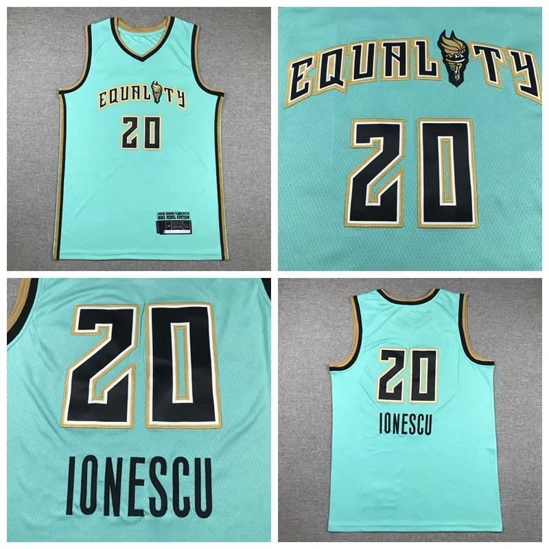 Liberty 20 Sabrina Ionescu Jersey Victory Edition Player Basketball  Jersey (Unisex, Rebel Green-Black)