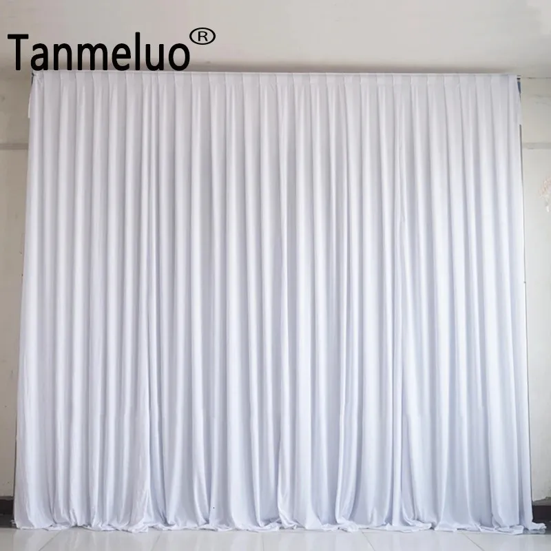 2x23x3m Curtain de la fête de fond blanc non transparente Lycra PO Booth Événement Drapes Décoration de tissu pour la douche de bébé 240510