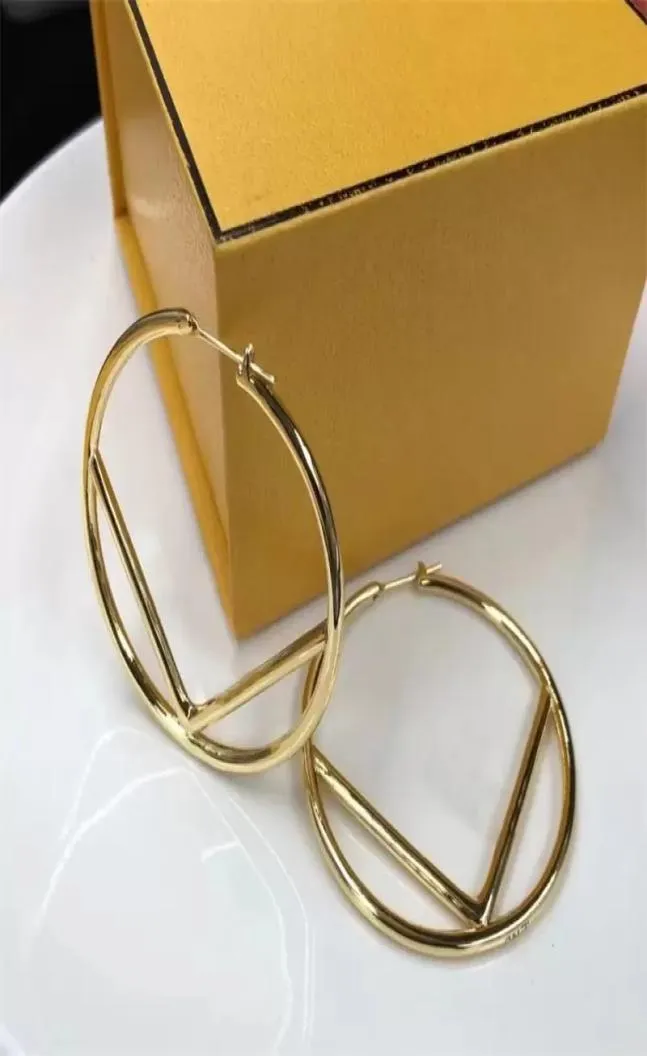 Женская золотая серьга для Ladies Circle Designer Seng Serging Luxurys Бренд дизайны буквы