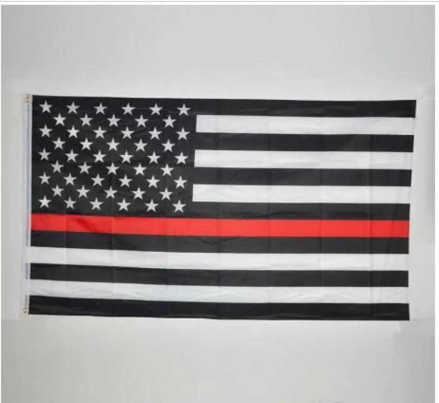 90150cm Blueline USA Police Flags 5 Styles 3x5 Foot Thin Blue Line USA Flag Black White and Blue American Flag med mässing GROMMET7207684