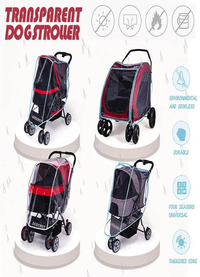 Outdoor Pet Cart Cart Dog Cat Carrier Stroller Cover Rain voor allerlei soorten en karren bedden meubels2044638