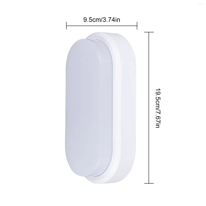 Wall Lamp Modern Oval Outdoor LED Porch Light 12/15W Surface Mounted Sconce Indoor Moistureproof Bathroom Ceiling Lights