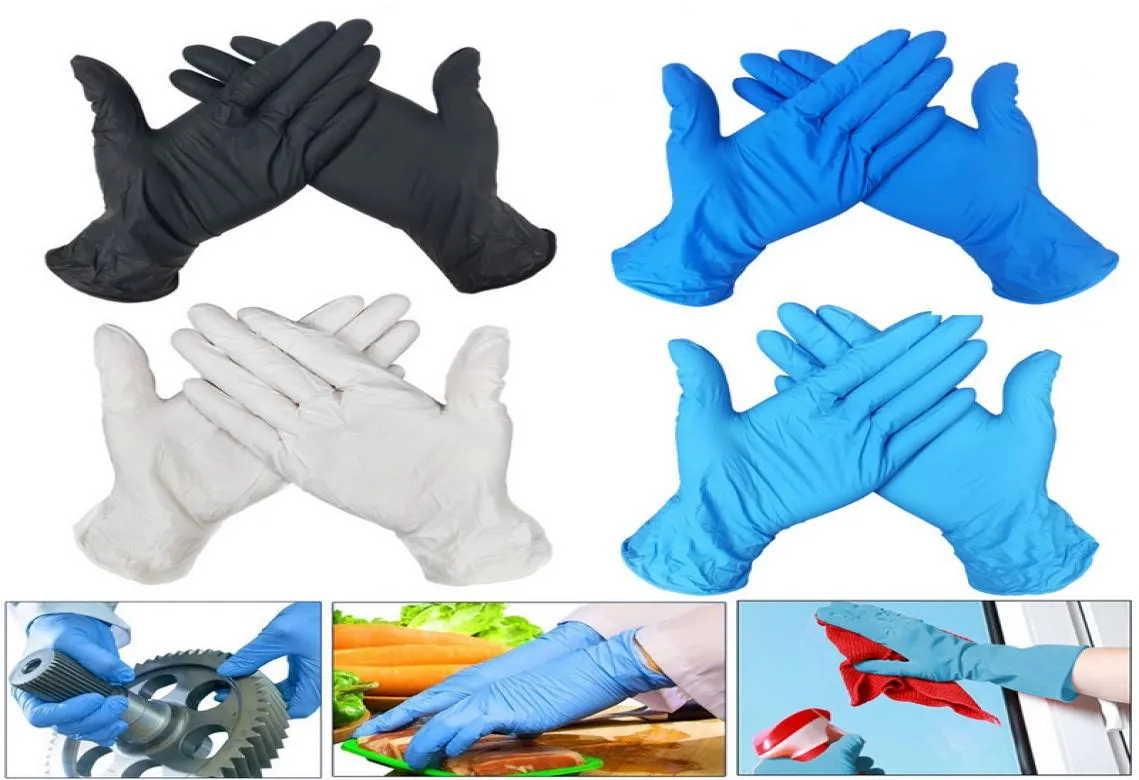 Guanti usa e getta in latex universale cucina di lavaggio del piatto da giardino in gomma guanti per la mano sinistra e destra 4 colori6636209