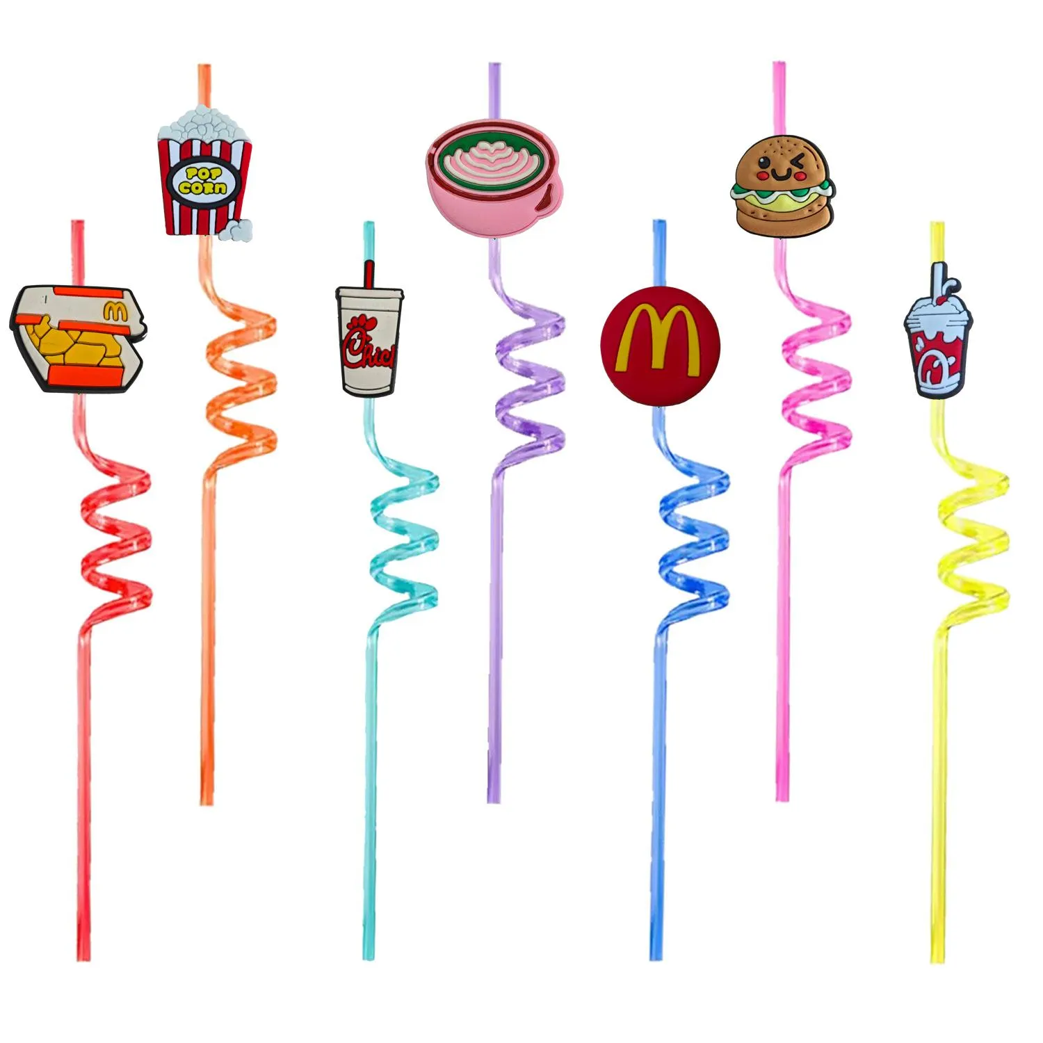 Autre décoration intérieure sur le thème de la nourriture Crazy Cartoon Sts Plastique pour les enfants anniversaire réutilisable Boire du Nouvel An Fourniture de décoration de fête Favors D Otayx