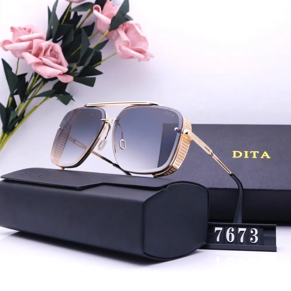 Dita Personnalité européenne et américaine Net Red Sunglasses Show Ovale Fashion Yuansu Men Women Hip Hop Disco 240i