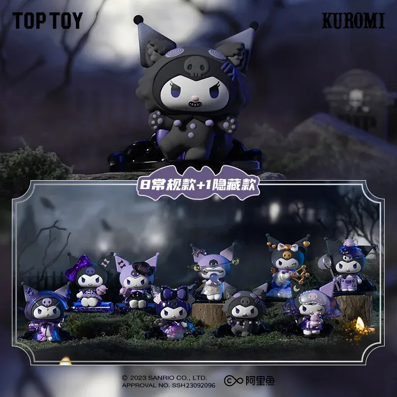 Toptoy Kuromi Wentwolves of Millers Hollow Series Blind Box Doll Ornement Kawaii Childrens Toy Anime Model Birthday Gift 240510