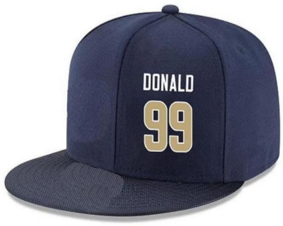 Chapeaux snapback personnalisés tout nom de joueur numéro 99 Donald 11 Austin personnalisé tous les plafonds d'équipe acceptent le logo de broderie à plat sur mesure8777475