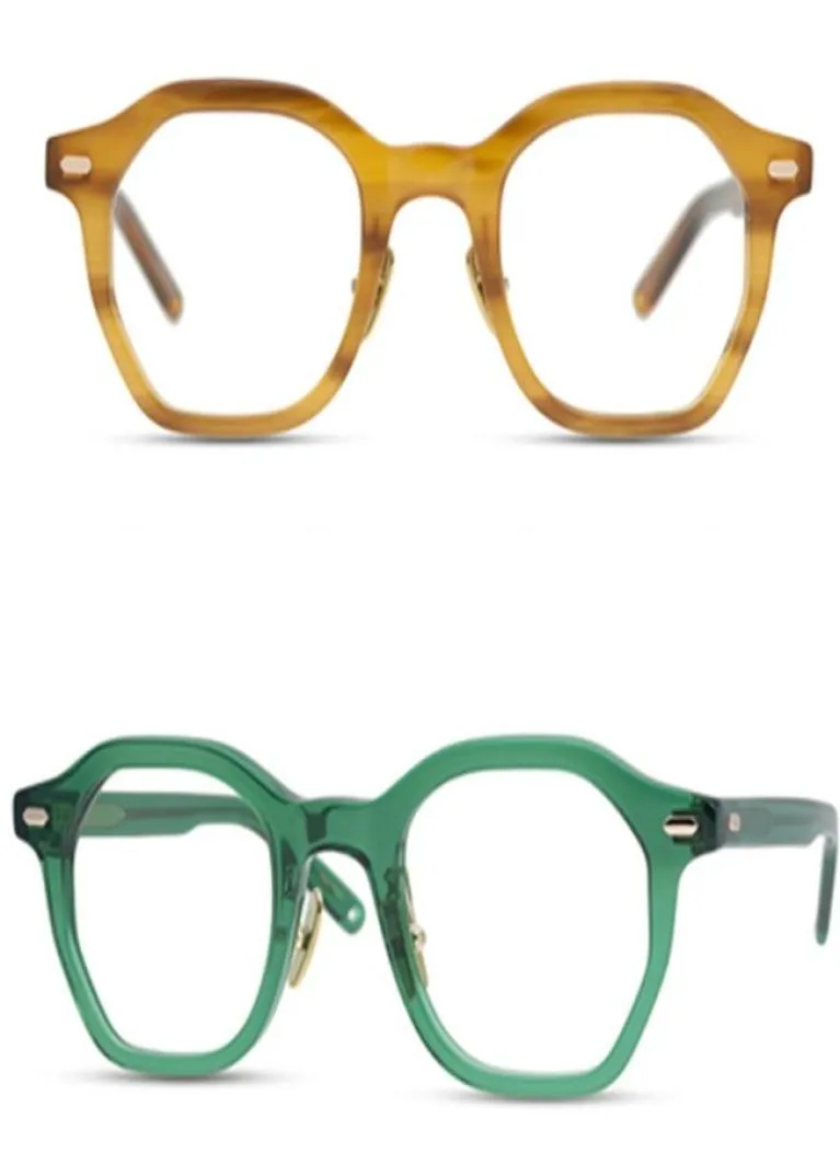 Männer optische Brillen Rahmen Marke Brillen Frauen Spektakelrahmen Myopia Eyewear reines Titan -Nasenpolster Unregelmäßige Polygongläser WI4893434