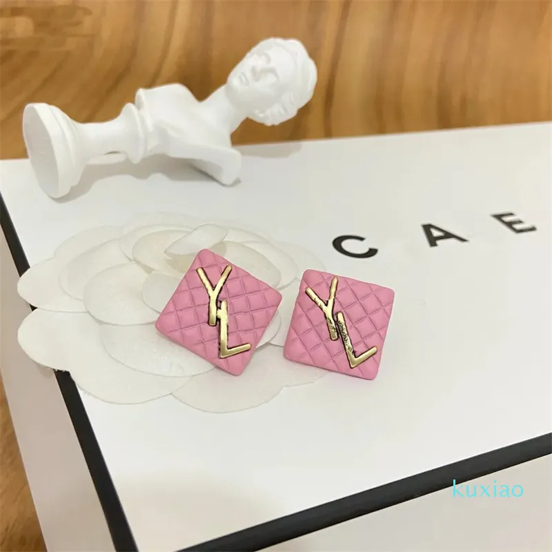 6 Style Diamond Dangle Earrings Designer Jewelry Design for Women Love Earrings Letter Earrings 18K Gold Plated Jewelry Wholesale