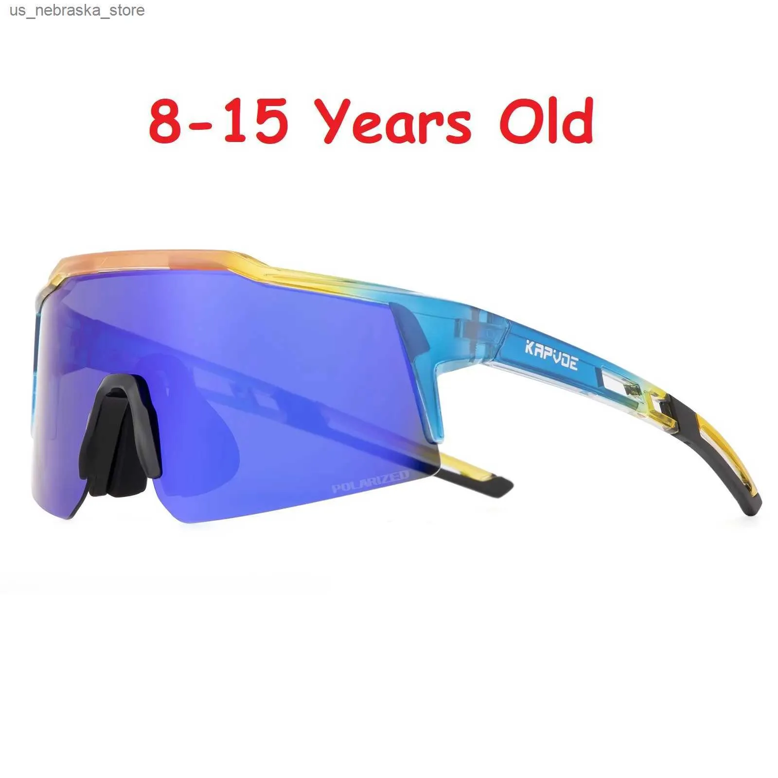 Lunettes de soleil Polarisation de 8 à 15 ans Childrens Bicycle Lunets garçons de gardes Girls Sports Fishing Running Q240410