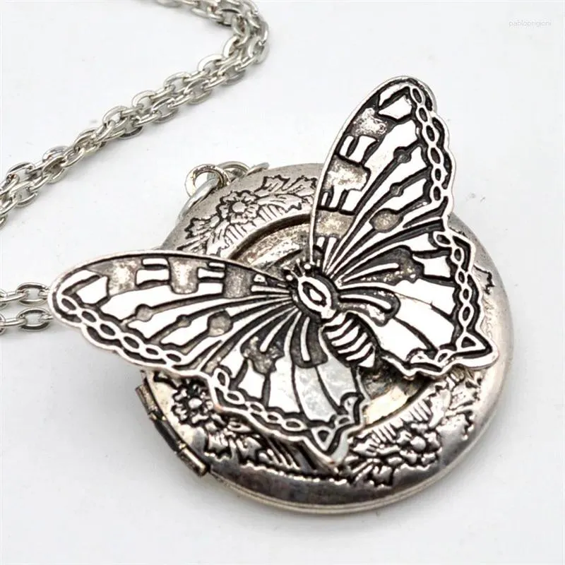 Collane con ciondolo antico a forma di cuore e farfalla, collana con ciondolo Flow, regalo per mamma, ragazza adolescente, zia XSH-244_voghion.com