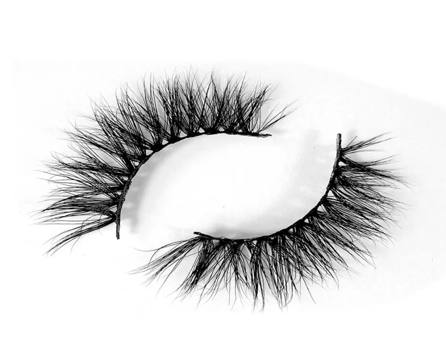 VMAE Supply Real 3D Mink Eyellash Custom Natural Label Natural Private Strip Full Strip Lash 15 mm de long Fluffy Mink Lash5884388