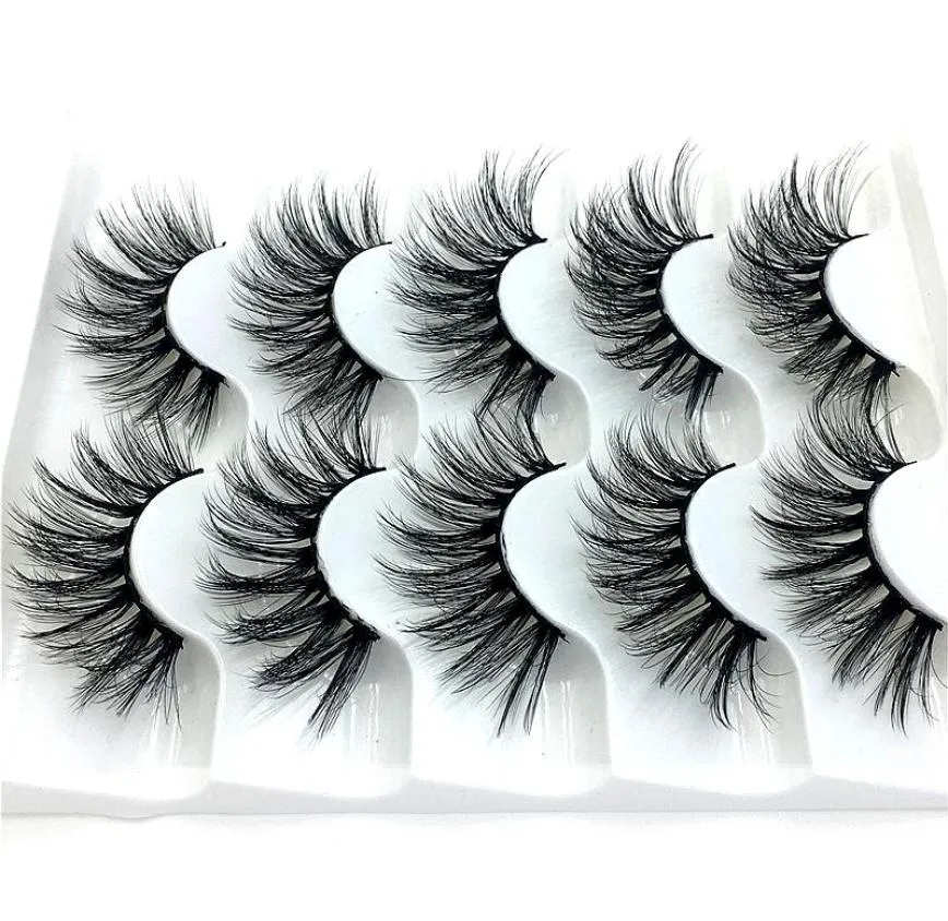 False Eyelashes 2022 510 Pairs Mink 3D Lashes Thick Crisscross Makeup Eyelash Extension Natural Volume Soft Fake Eye1004037