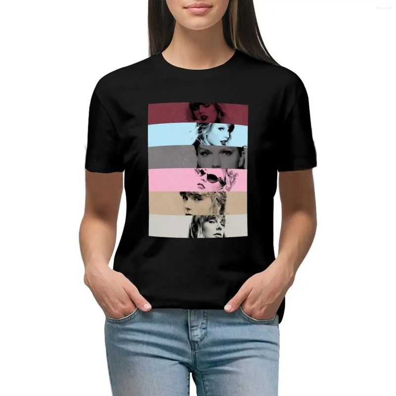 T-shirt de collage coloré de polos