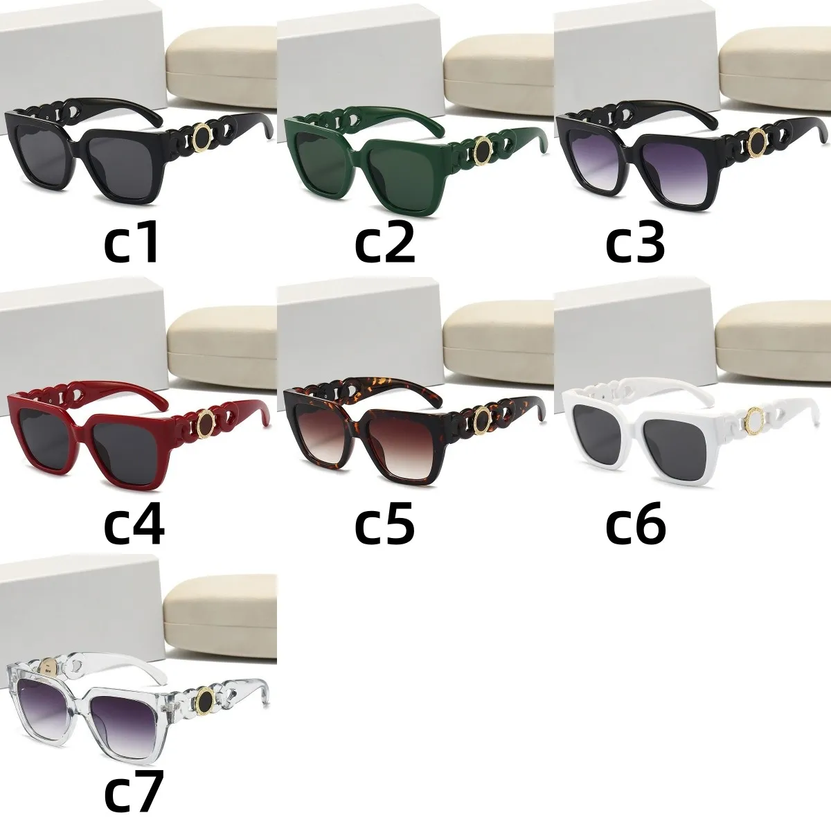 Sonnenbrille für Frauen Designer Sonnenbrille Hochwertige Schutzbrille Volksquadratische Sonnenbrille Frauen Luxus Männer Trends Reise Sonnenbrille weibliche Schatten UV400 MOQ = 10