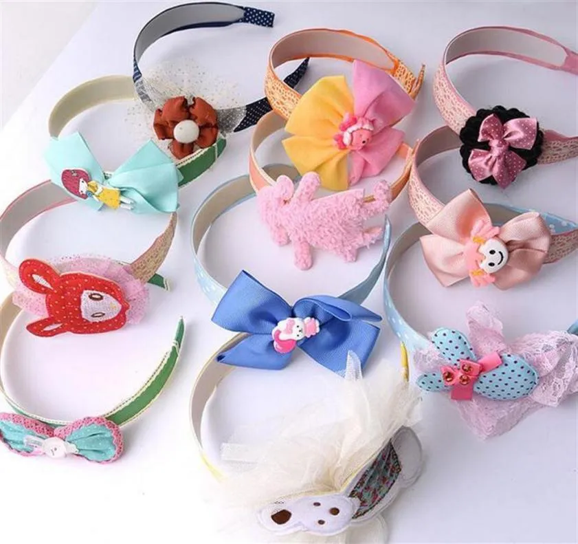 Baby Girls Bandas Cabeça Cabeça Acessórios para Cabelos Crianças Crianças Headba Para Crianças Presente Craft 10pcs Lote HJ33 305O2365227