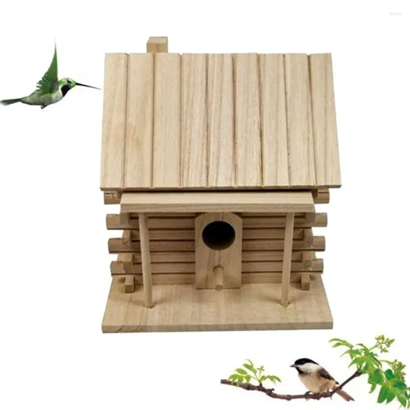 Autres oiseaux Supplies Oiseaux Boîte de reproduction Perrot Couch Bounwallows Outdoors Toit Maison en bois Décoration suspendue