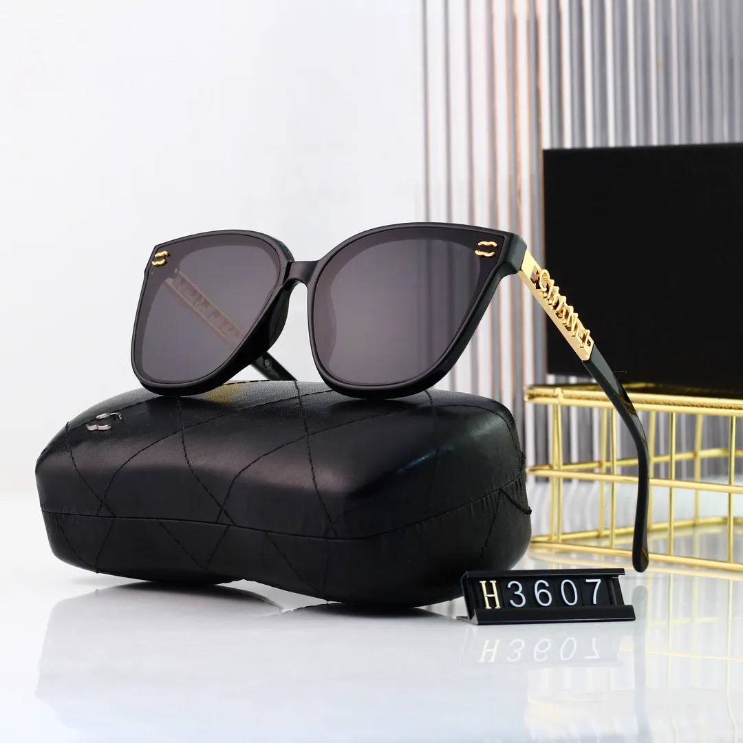 Lyxdesigner solglasögon sköld solglasögon man kvinnor skyddsstrand solglasögon ögonskydd med stor ram för bantningseffekt UV400 med låda