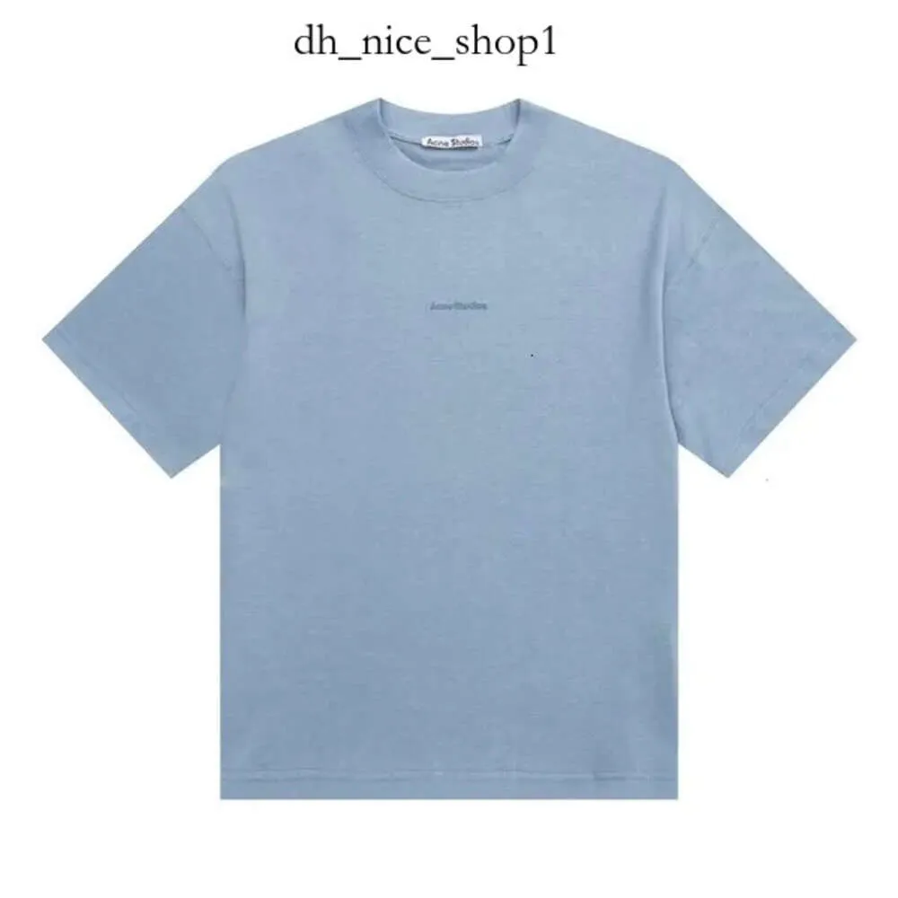 Acnes Studio Shirt Loose Round Neck Letter Small Square Classic Smiling Face Laser Printing Short Sleeve Casual T-Shirt Unisex Acne Shirt Studio 719