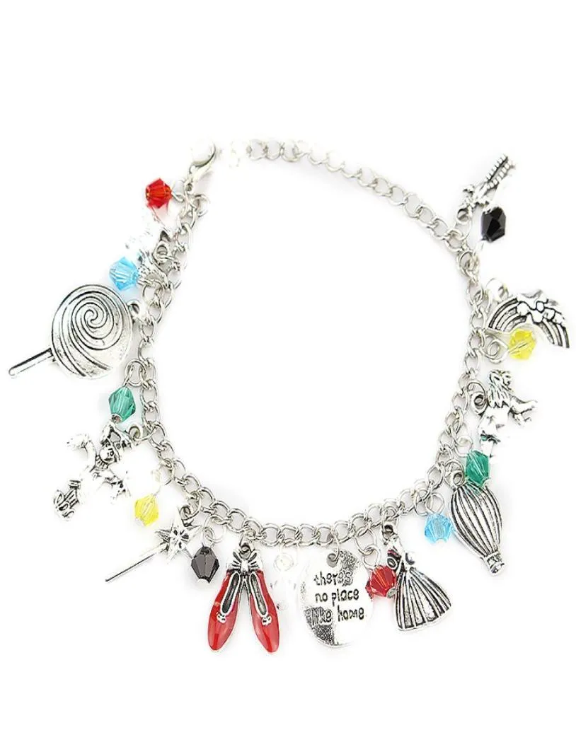 Cuff Customizable THE WIZARD Of OZ Inspired Charm Bracelet09825194