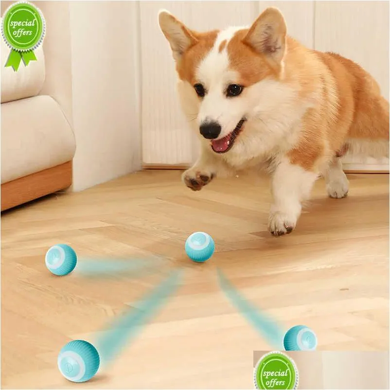 犬のおもちゃを噛む新しいエレクトリックドッグおもちゃをローリングボールスマート面白いセルフモービングパピーゲーム