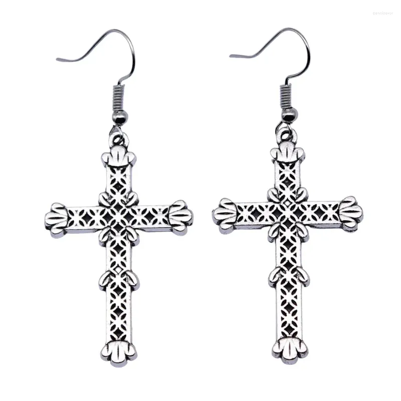 dangle earrings 1pair cross for women 2024トレンドアクセサリージュエリーサプライフックサイズ18x19mm