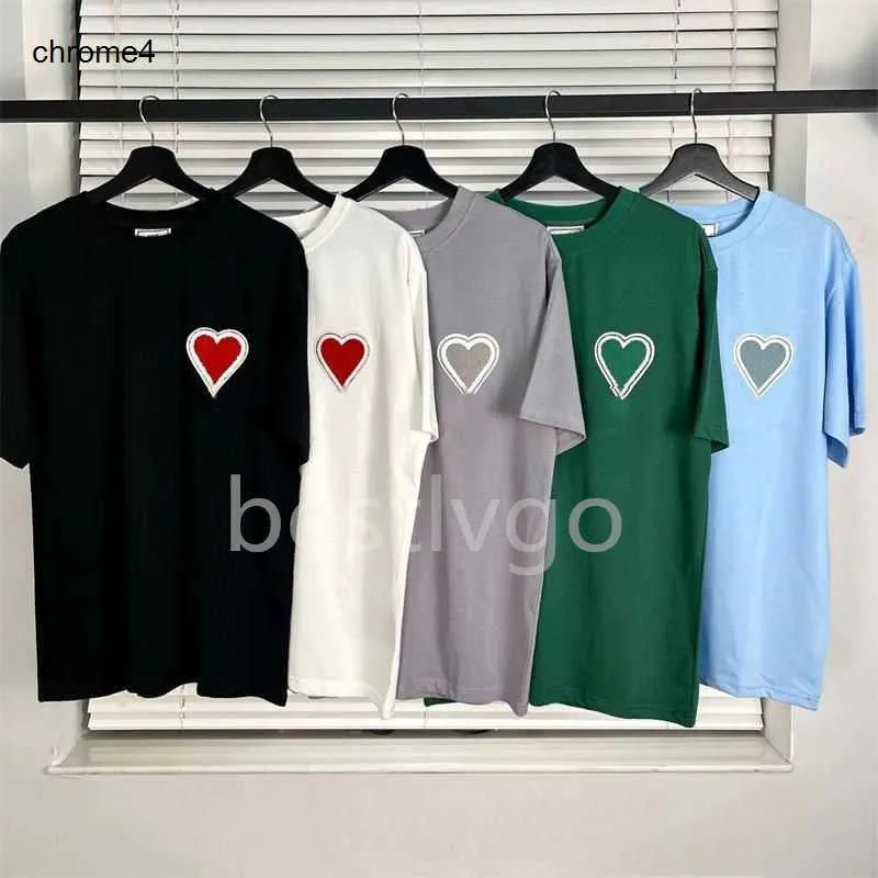 Français Fashion Mens Designer Amis T-shirts Summer 100% Coton Korea Fashion T-shirt Men / femme T-shirt de base causal T-shirt Basic