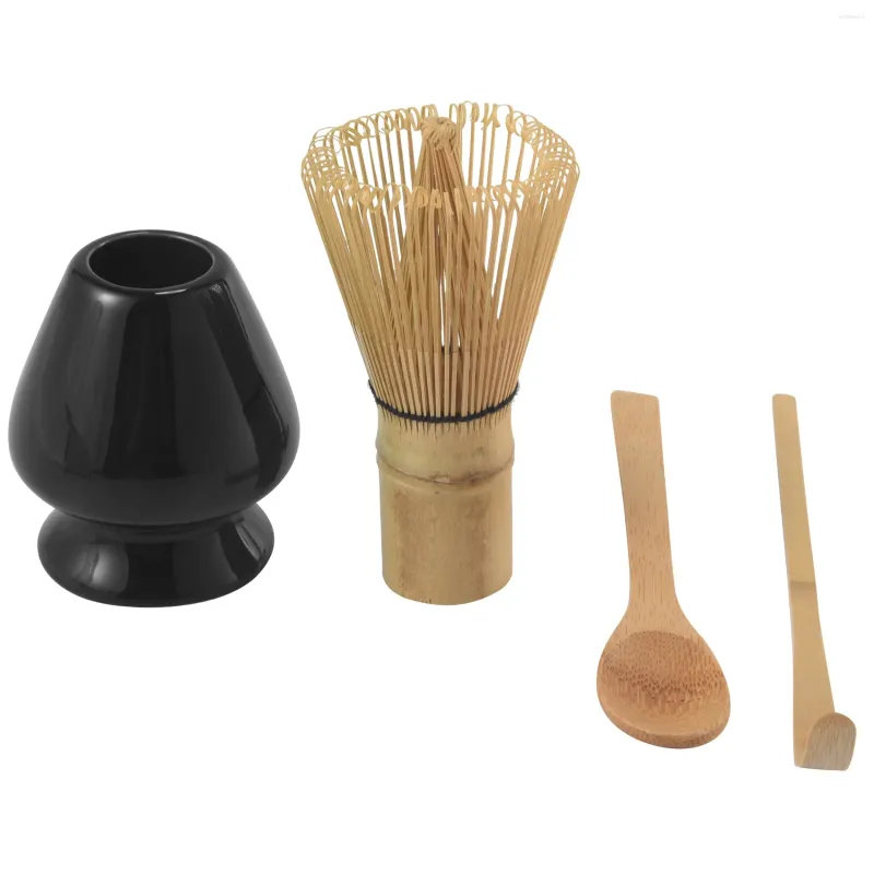 Чайные наборы Matcha Green Tea Wews Set - Scoop Spoon Black Holder