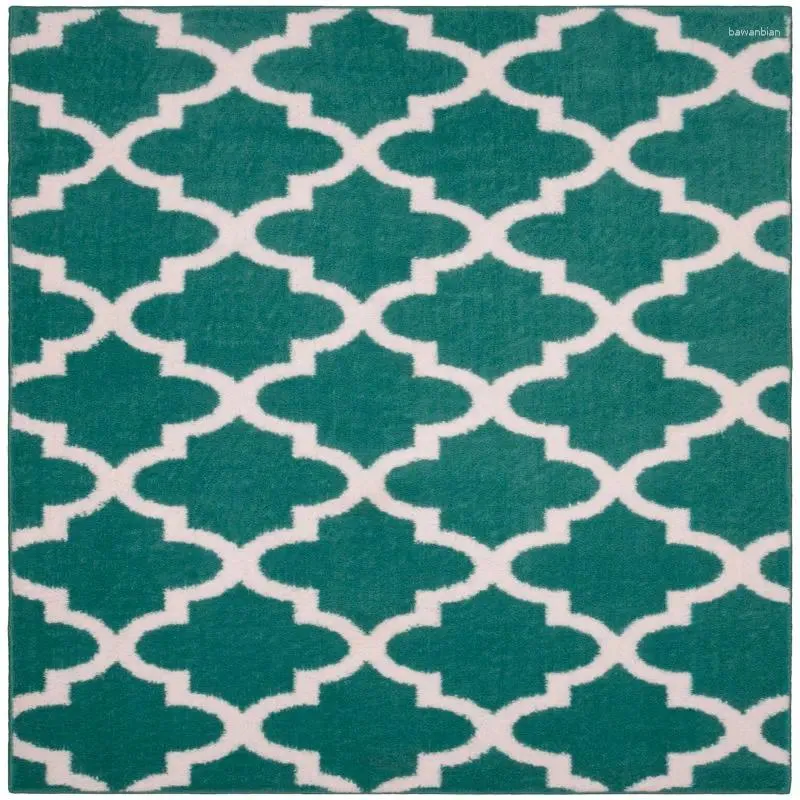 Carpets Sarcel / blanc 5'x7 'tapis de zone intérieure géométrique