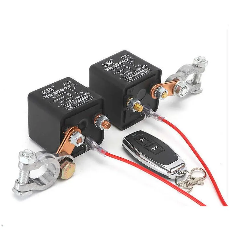 Andra bildelar 12V -batteriomkopplare Relä 120A/200A/250A Integrerad trådlös fjärrkontroll Koppling Avskuren avstängning av isolator Master Switche OTEBP