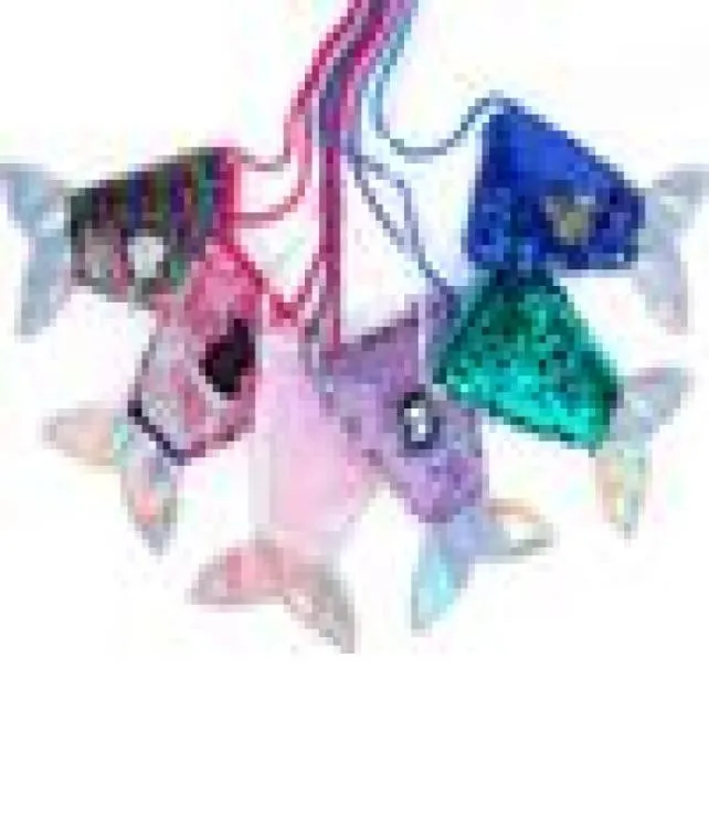 Women Mermaid Tail Sequins Coin Purse Girls Crossbody Bags Sling Money Change Card Holder Wallet Purse Bag Pouch For Kids Gift5405039