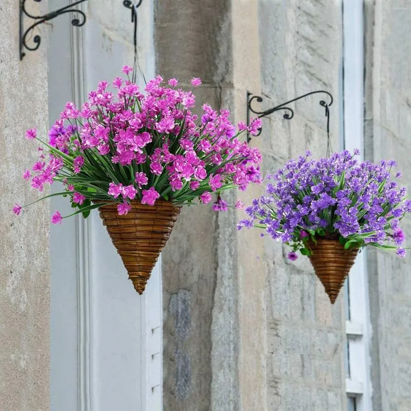 Dekorativa blommor 6st konstgjorda siden 13.5in för hemkök bröllop bord dekoration vacker realistisk trädgård hochzeit