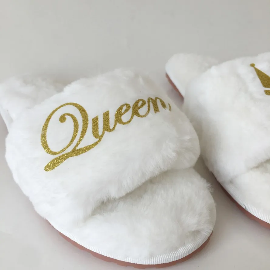 Имя и название Flur Bride Slippers Bridemaid Подарки свадьба годовщина подарка подарки женские подарки Favors Бесплатная доставка 251L