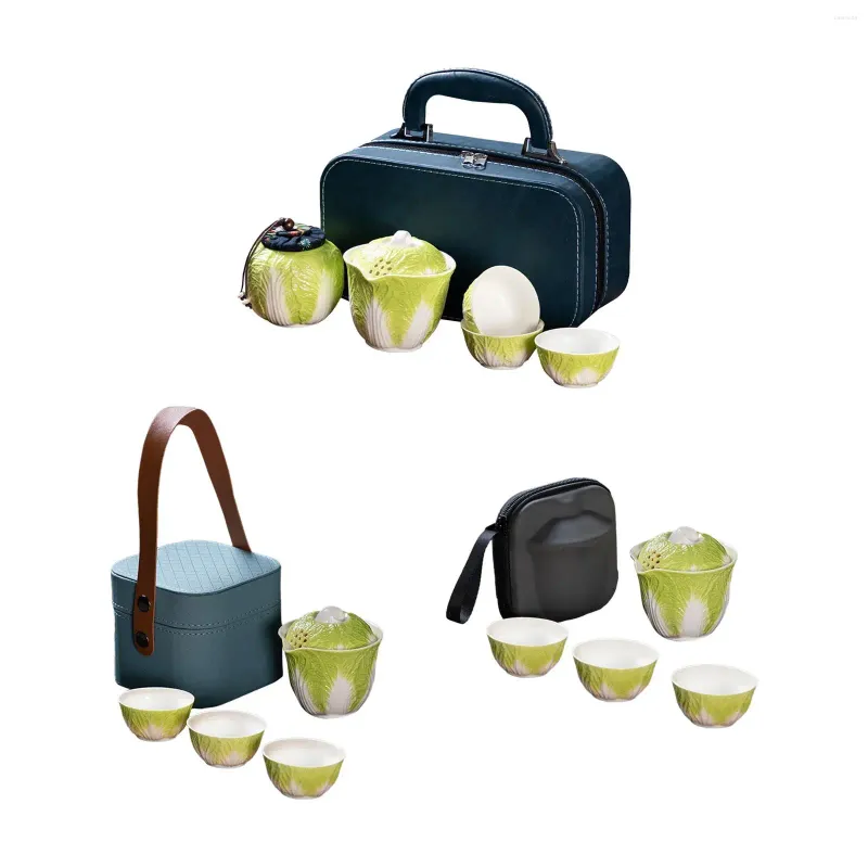 Чайные наборы Travel Tea Tea Set Fashion Justice Cup Case Case For -Cup для вечеринки подарки подарки для кемпинга пикники