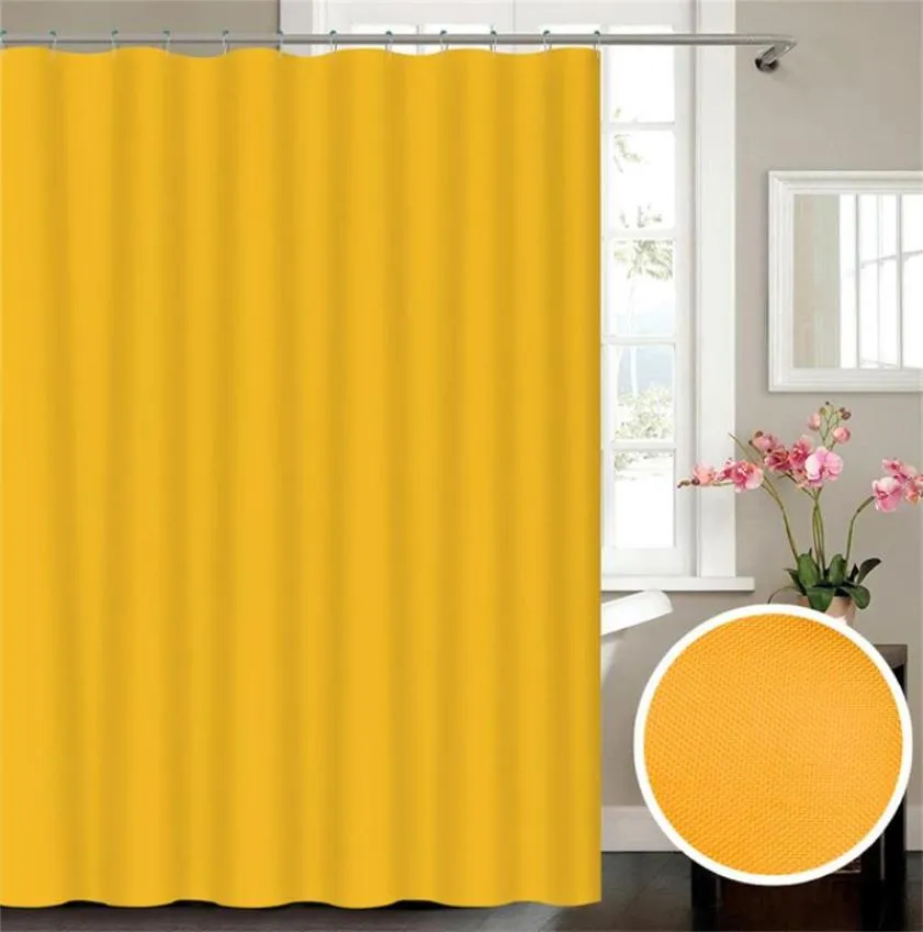 Cortinas de chuveiro dafield cortina amarela preta e branca azul azul de banheiro de arte sólida cor52288848