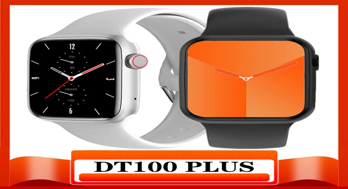 DT100 Plus Smart Watch PK IWO W37 Pro Smartwatch 2021 Men Women Bluetooth Call Custom Watch Face 320 385 Pixel IP67