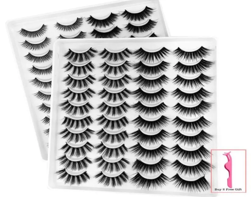 Faux Mink Hair False Eyelashes 51020Pairs Fake Lashes Natural Long Wispy Fluffy Eye Extension Makeup5252116