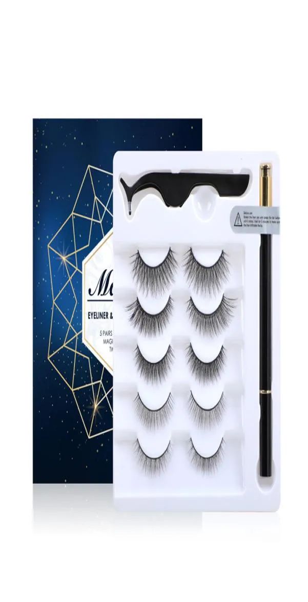 35 Par 3D Nonmagnetic Eyelashes Selfadhesive Eyeliners Set Nonsaining Eyeliner Glue Sharpa False Eyelash Suit1847989