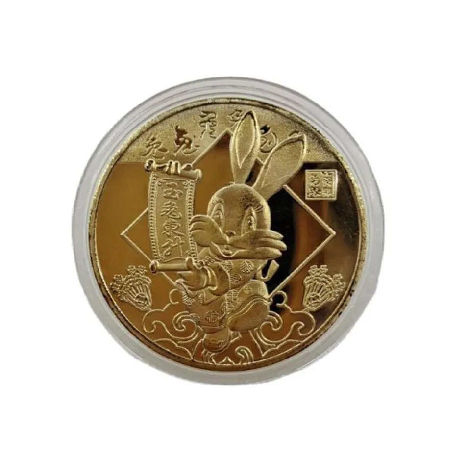 中国の硬貨風水新年2023ウサギ収集コインメダルコレクションラビット記号お土産贈り物8679050