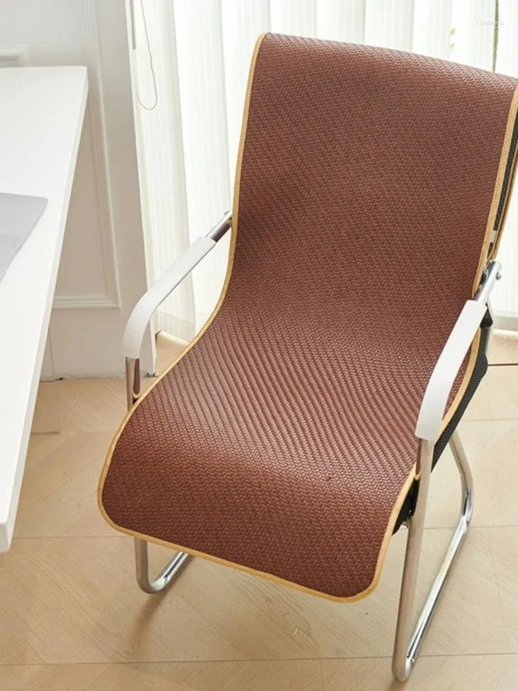 Couvre-chaise Summer Rattan Mat Cushion Office de reprise de séance longue confort