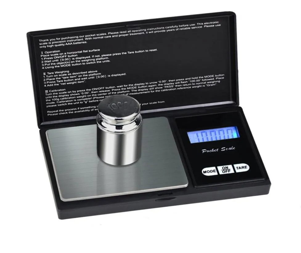 2021 Nouvelle mode 001G Pocket Pocket Scale numérique pour argent Coin Gold Diamond Bilan Poids Balance des outils de cuisine Smoking AC7912608