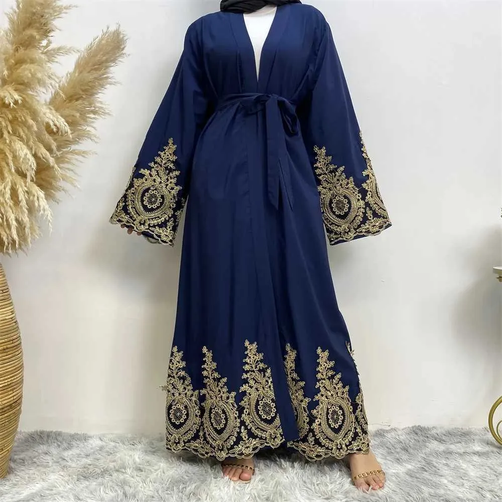 Roupas étnicas modestas abaya ramadan femme musulmane bordado kimono peru kaftan islâmico roupas muçulmanas para mulheres cardigan caftan tobe t240510