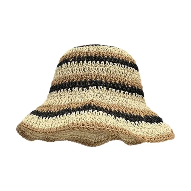 Cappello A Secchiello All'Uncinetto Per Donna - Motivo Floreale - Tesa Larga - Protezione Solare Estiva - Colori Vari