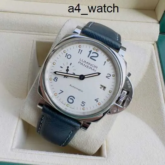 Titanium Wrist Watch Panerai Luminor Due Series PAM00906 Watch Night Light Automatic Mécanique précision en acier masque commercial Regarder blanc Pam00906